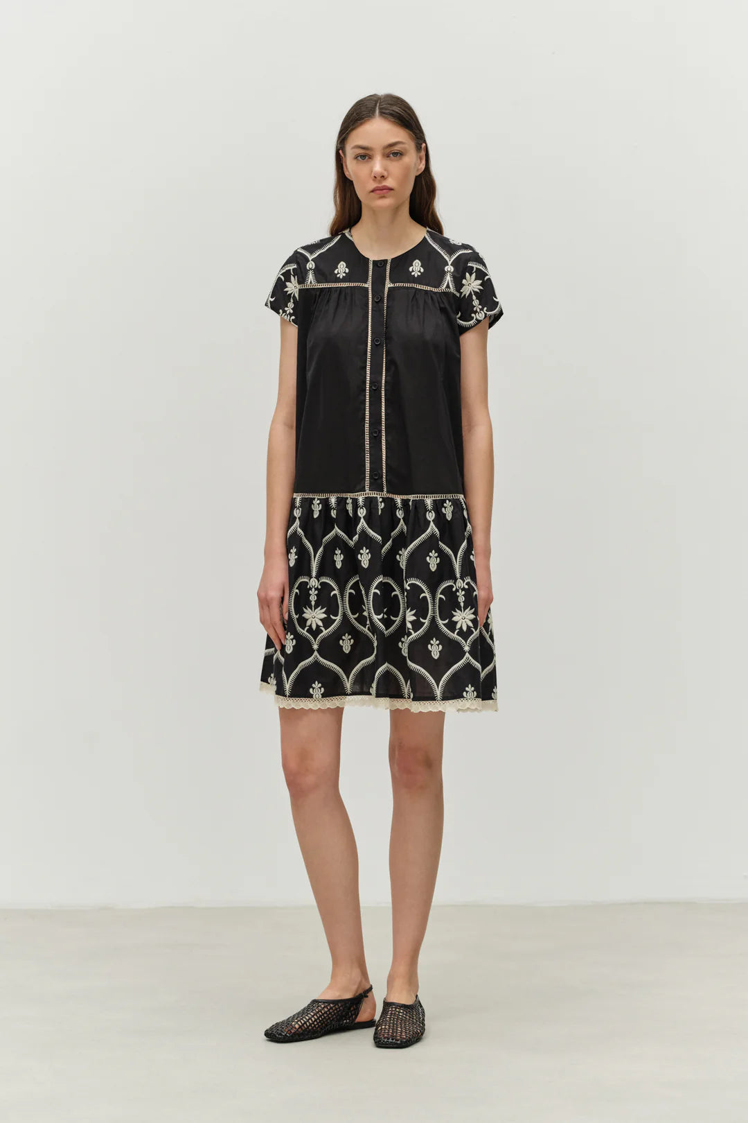 Devotion Twins Visionary short dress black/off 025377G