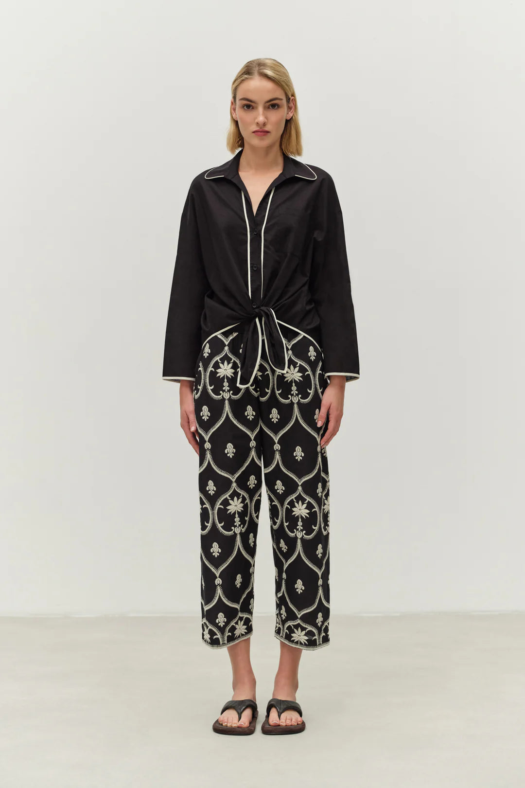 Devotion Twins pants black/off white 025402G