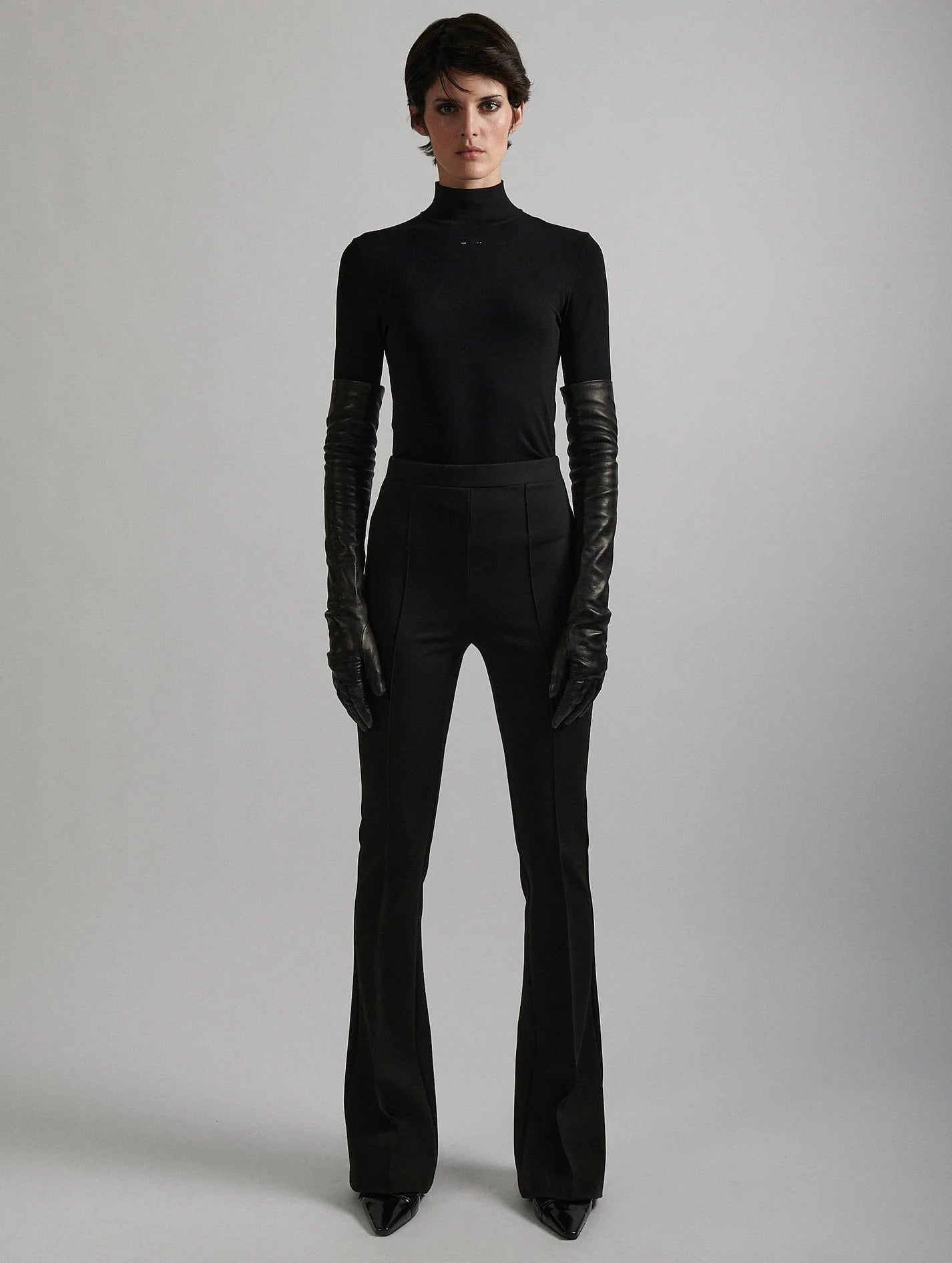 Barbara Bui BLACK MILANO JERSEY BOOTLEG LEGGINGS