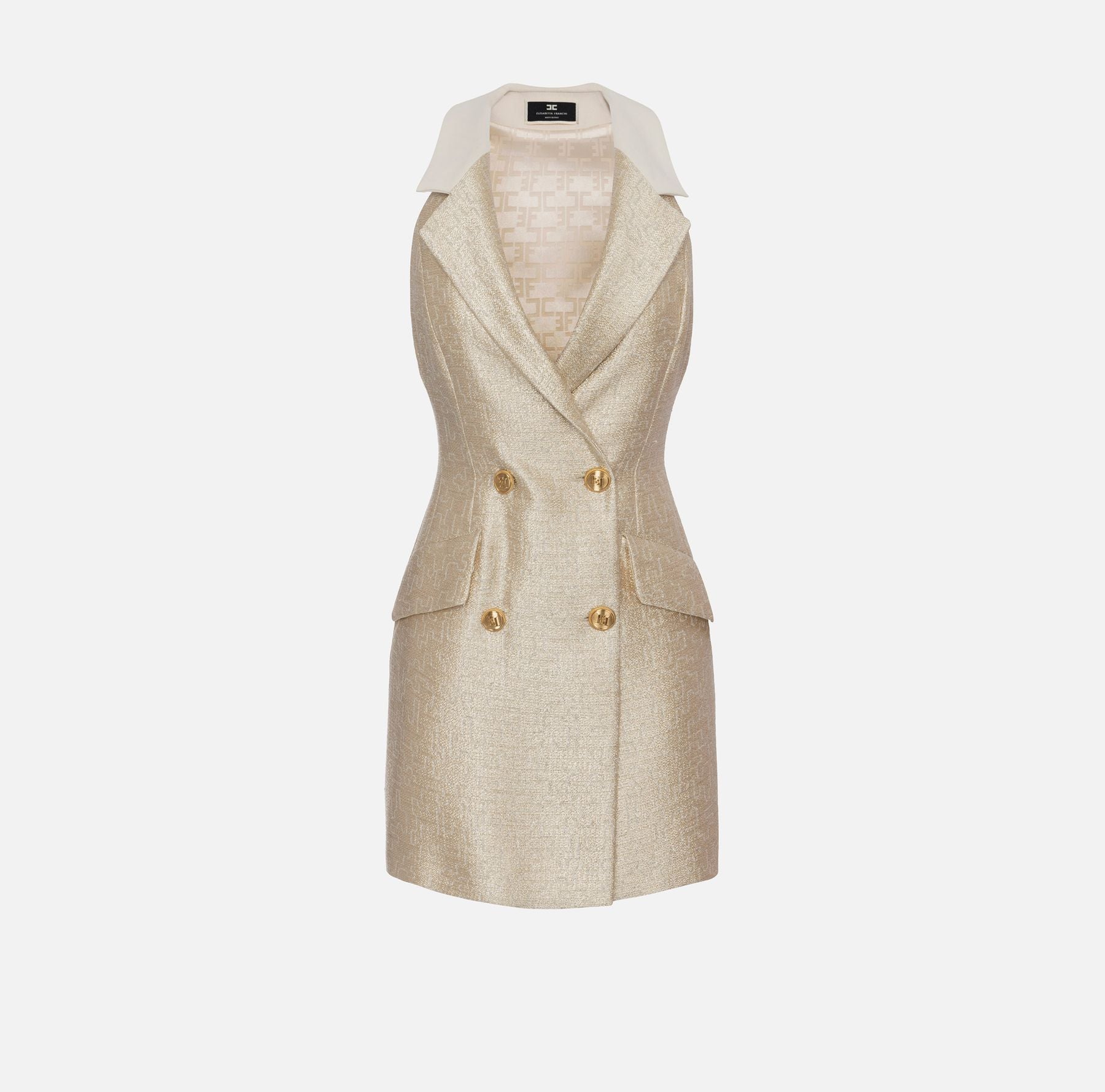 Elisabetta Franchi Blazerjurk Beige/Goud AB61242E2_F19