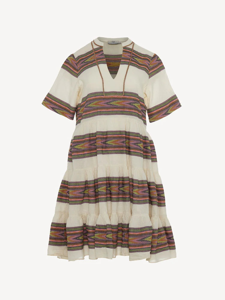 Devotion Twins midi dress pink/green 025311G