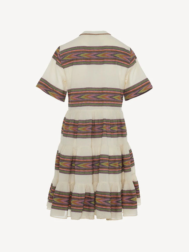 Devotion Twins midi dress pink/green 025311G