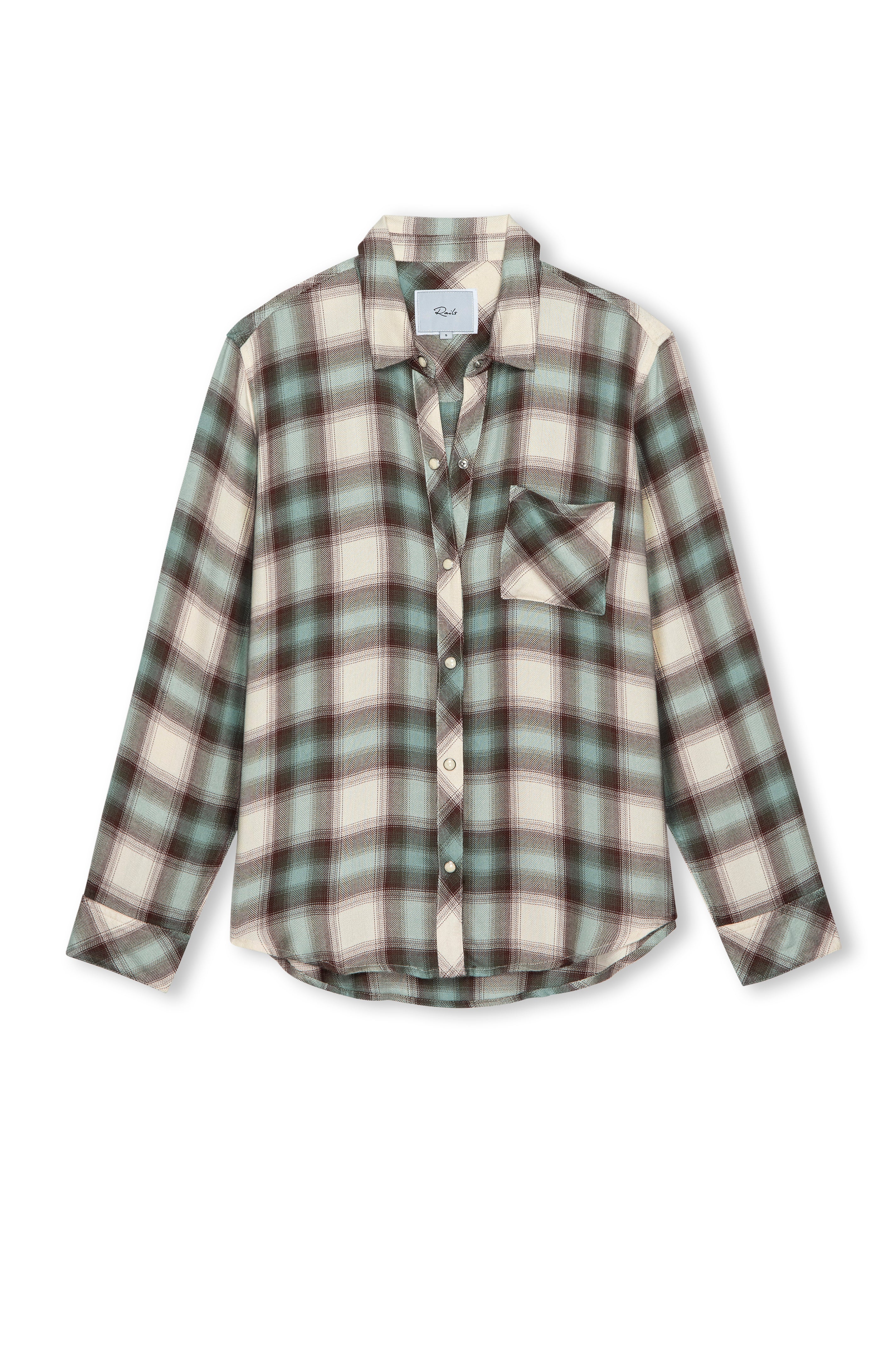 Rails Hunter Shirt Birch Olive Teal
