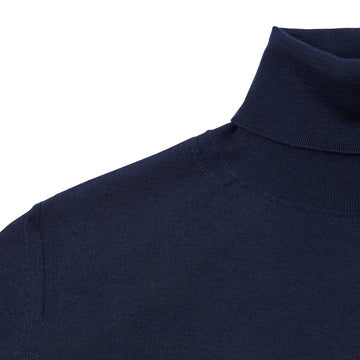 PAOLO PECORA Turtleneck Knit Navy