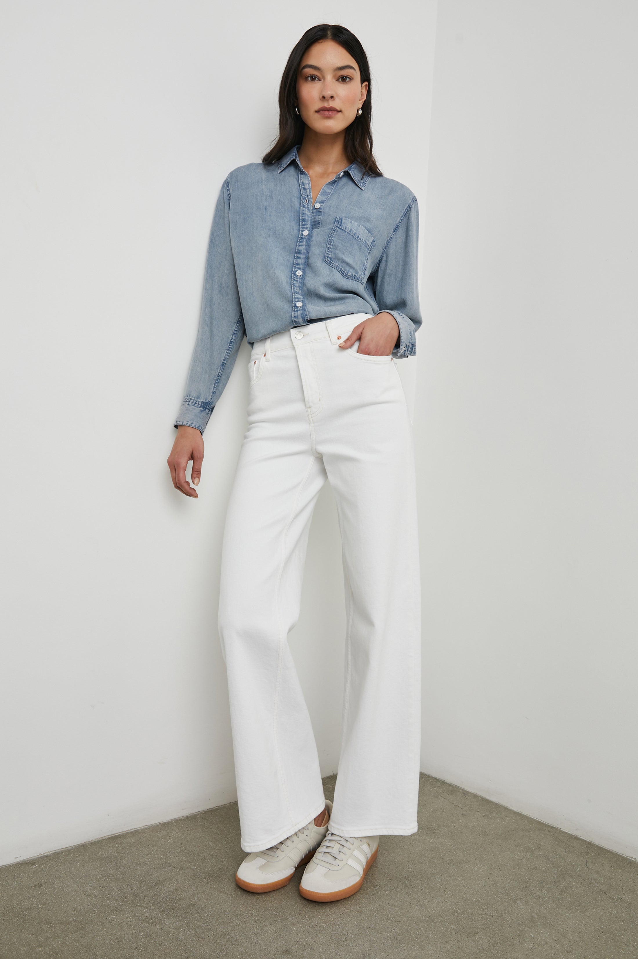 Rails Ingrid Denim Shirt Med Vintage Cloudwash