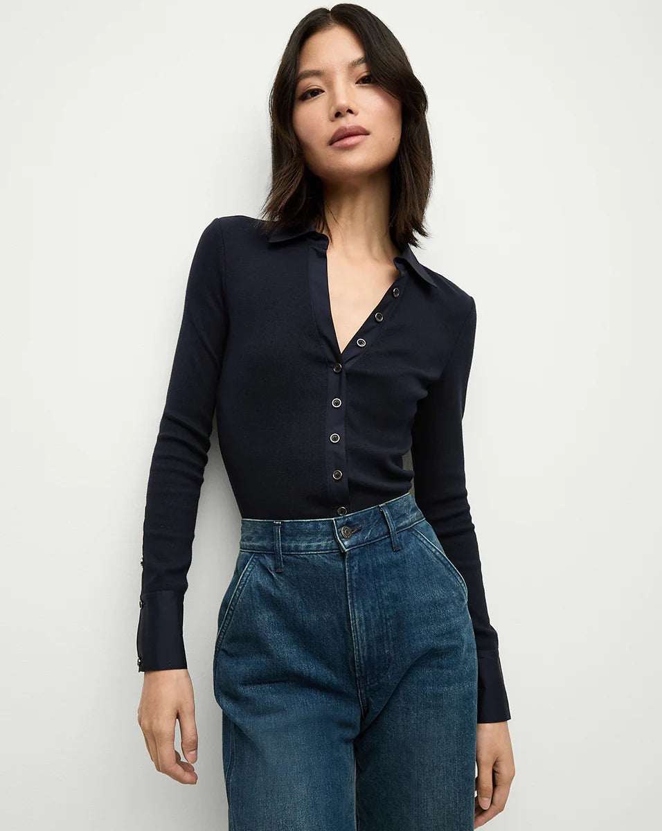 Veronica Beard Scottie Button-Down Top