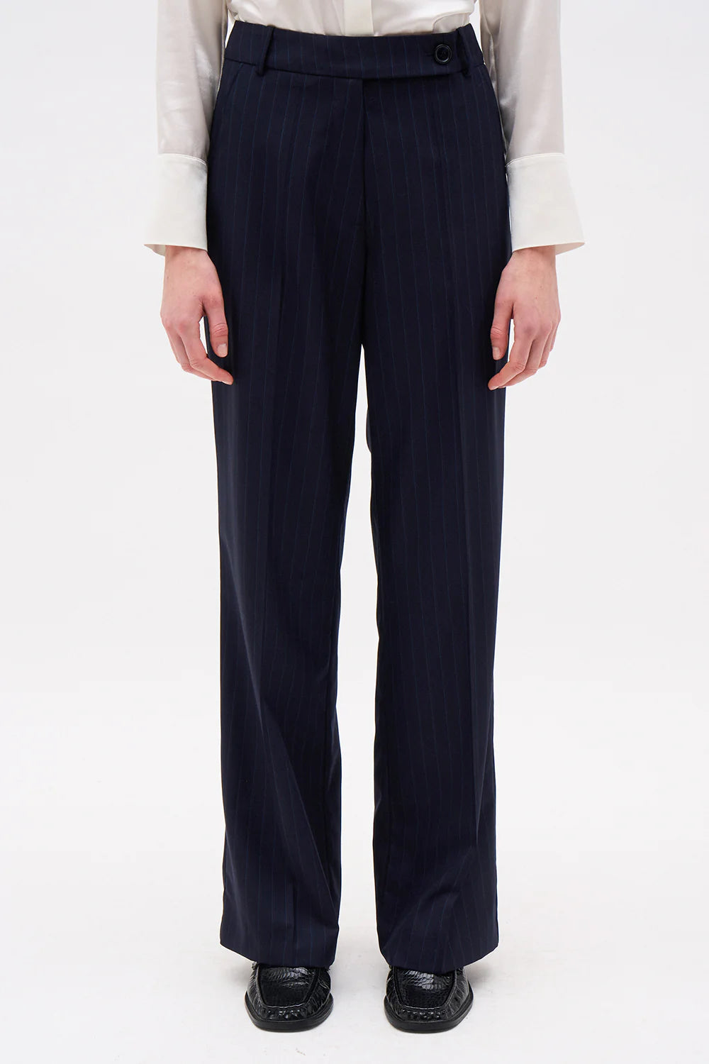 DMN PARIS LAURE NAVY STRIPE PANTS