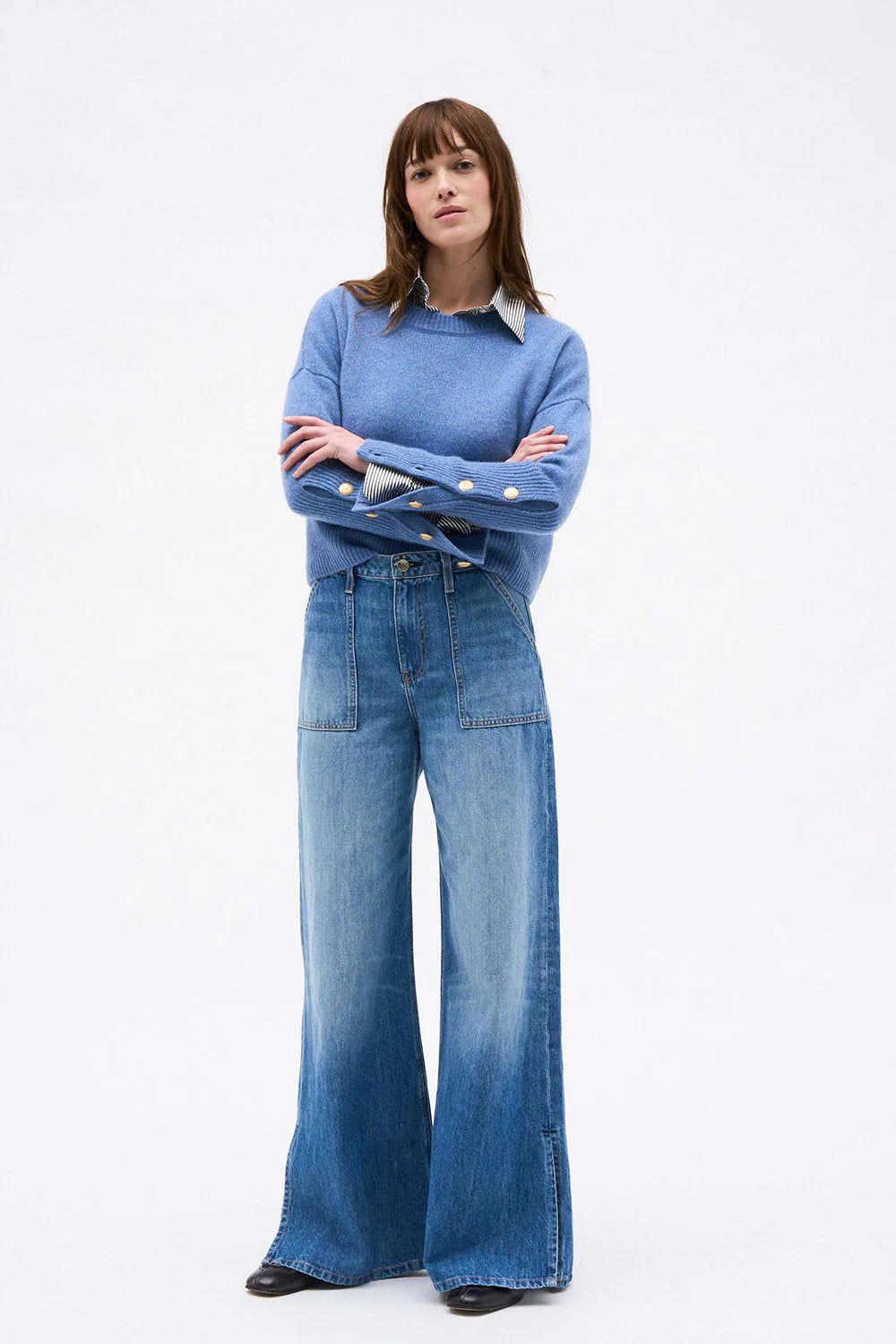 DMN Paris BABY SOLAL2 DENIM SWEATER