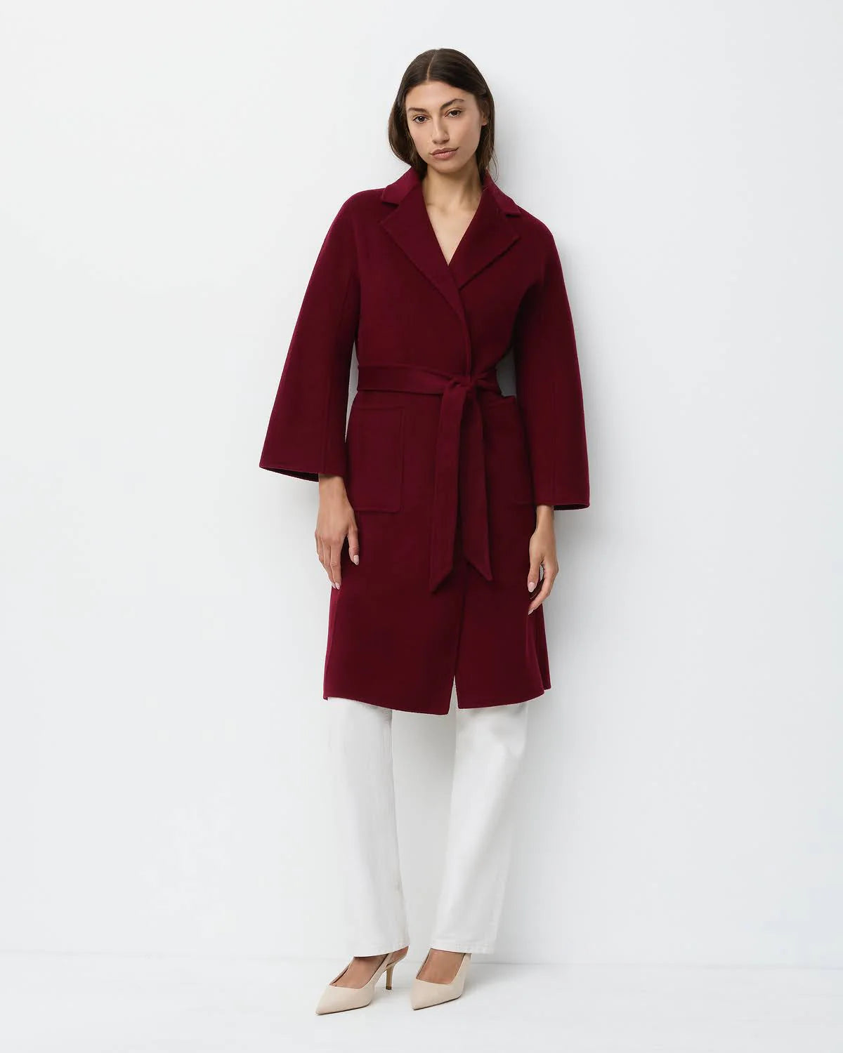 The Curated The Classic Coat burgundy