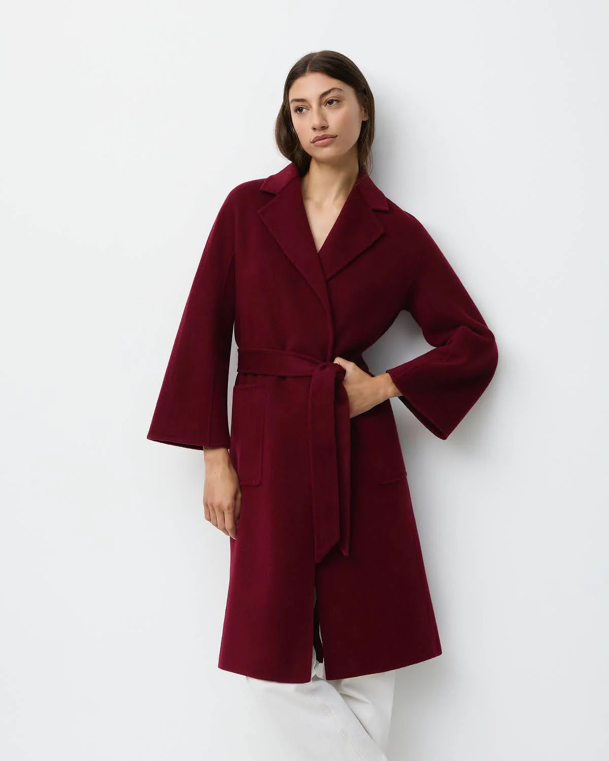 The Curated The Classic Coat burgundy