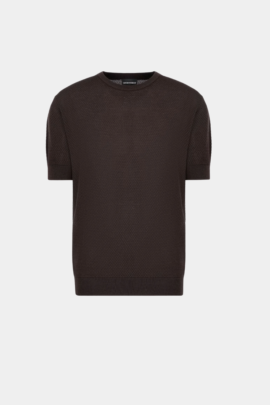 Emporio Armani ASV Lyocell-blend Textured Tee