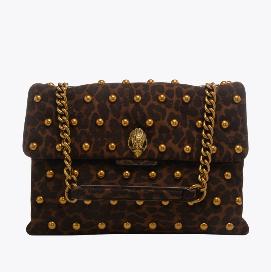 Kurt Geiger LG Kensington Studs Leopard Dark Brown