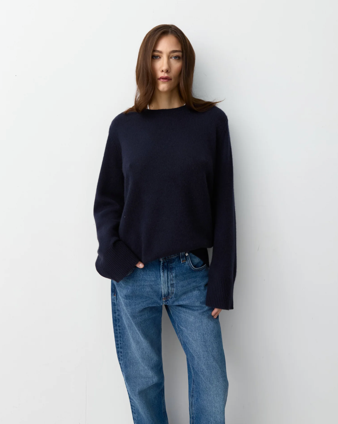 The Curated The New Classic Crew Sweater Navy