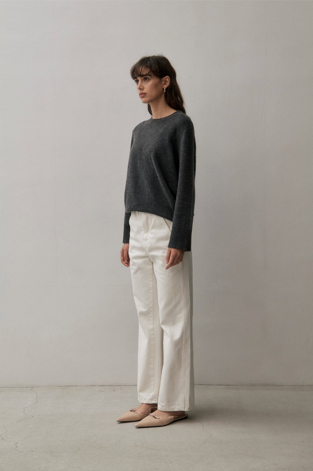 The Curated The New Classic Crew Sweater Charcoal