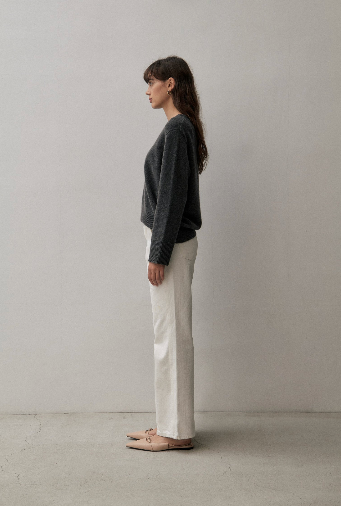 The Curated The New Classic Crew Sweater Charcoal