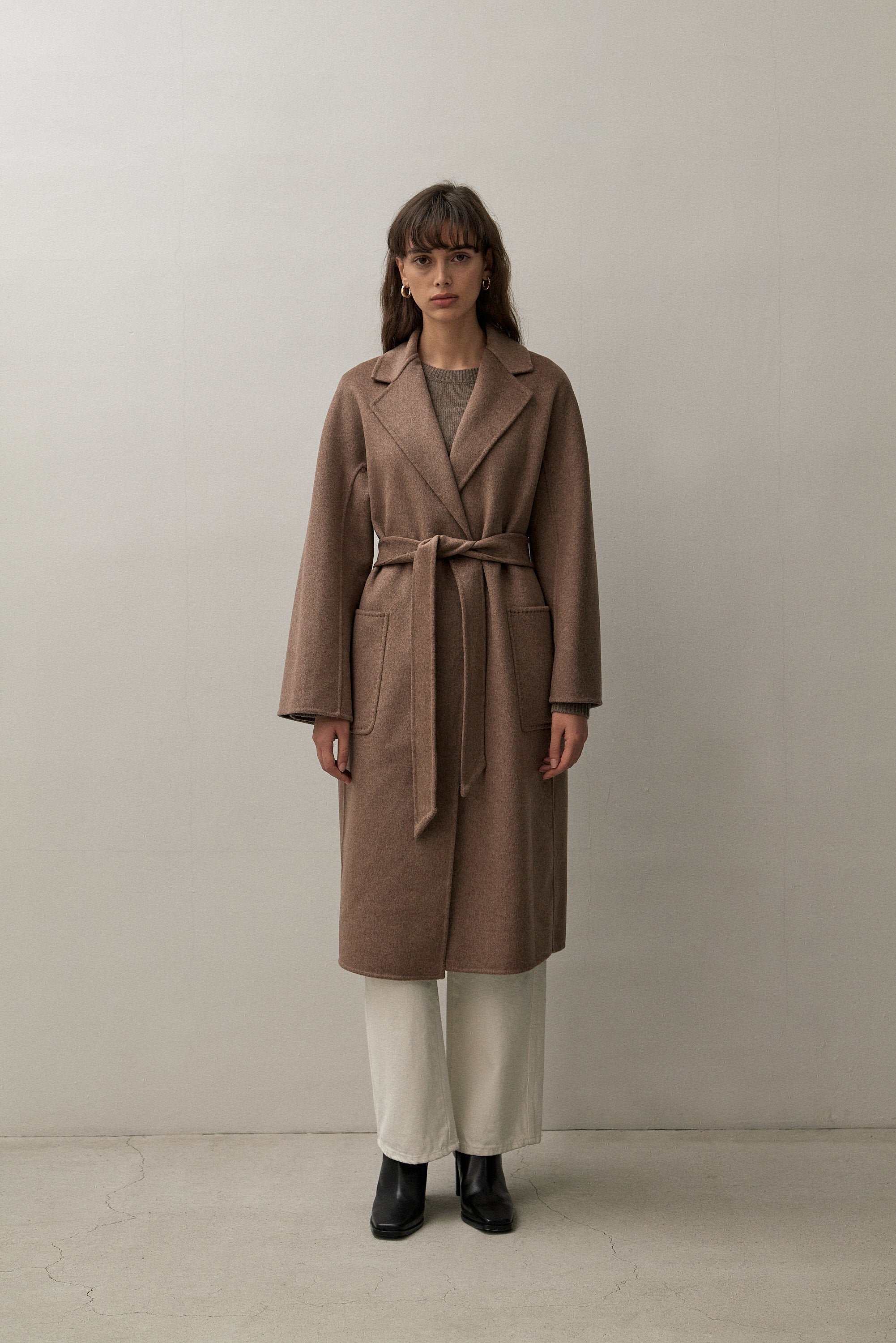 The Curated The Classic Coat chocolate melange NH-001_RM968