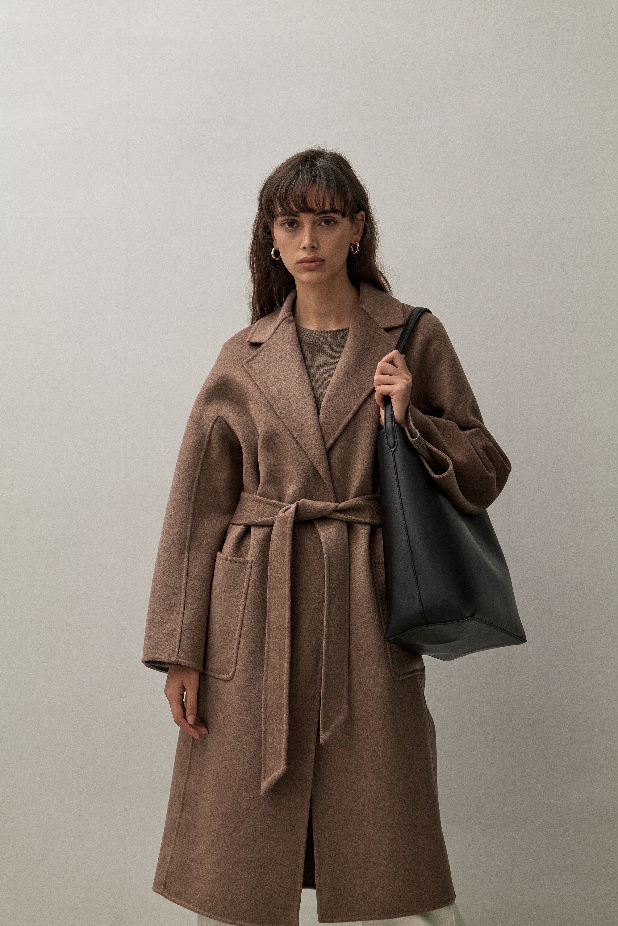The Curated The Classic Coat chocolate melange NH-001_RM968