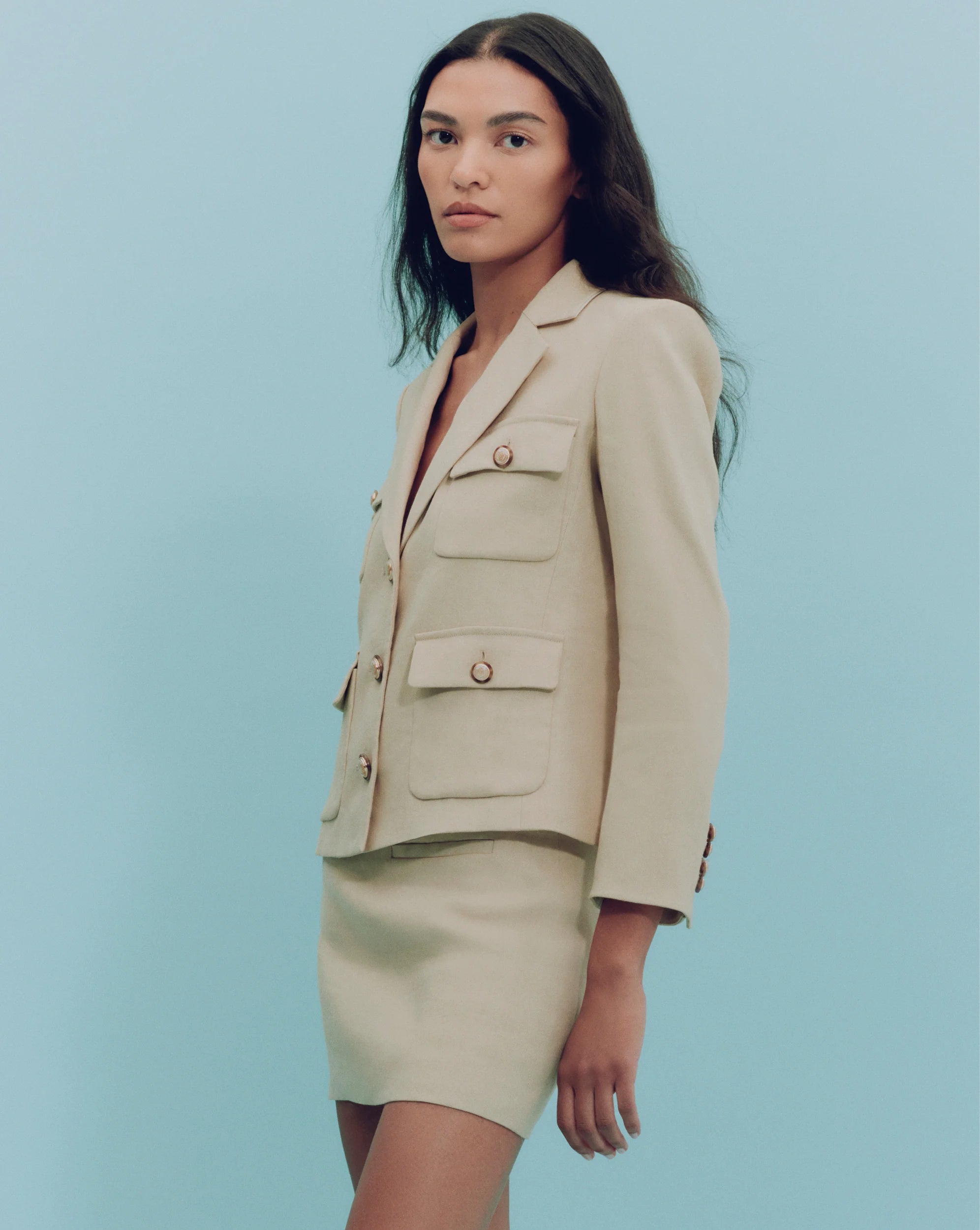 Veronica Beard Schuyler Flap-Pocket Jacket