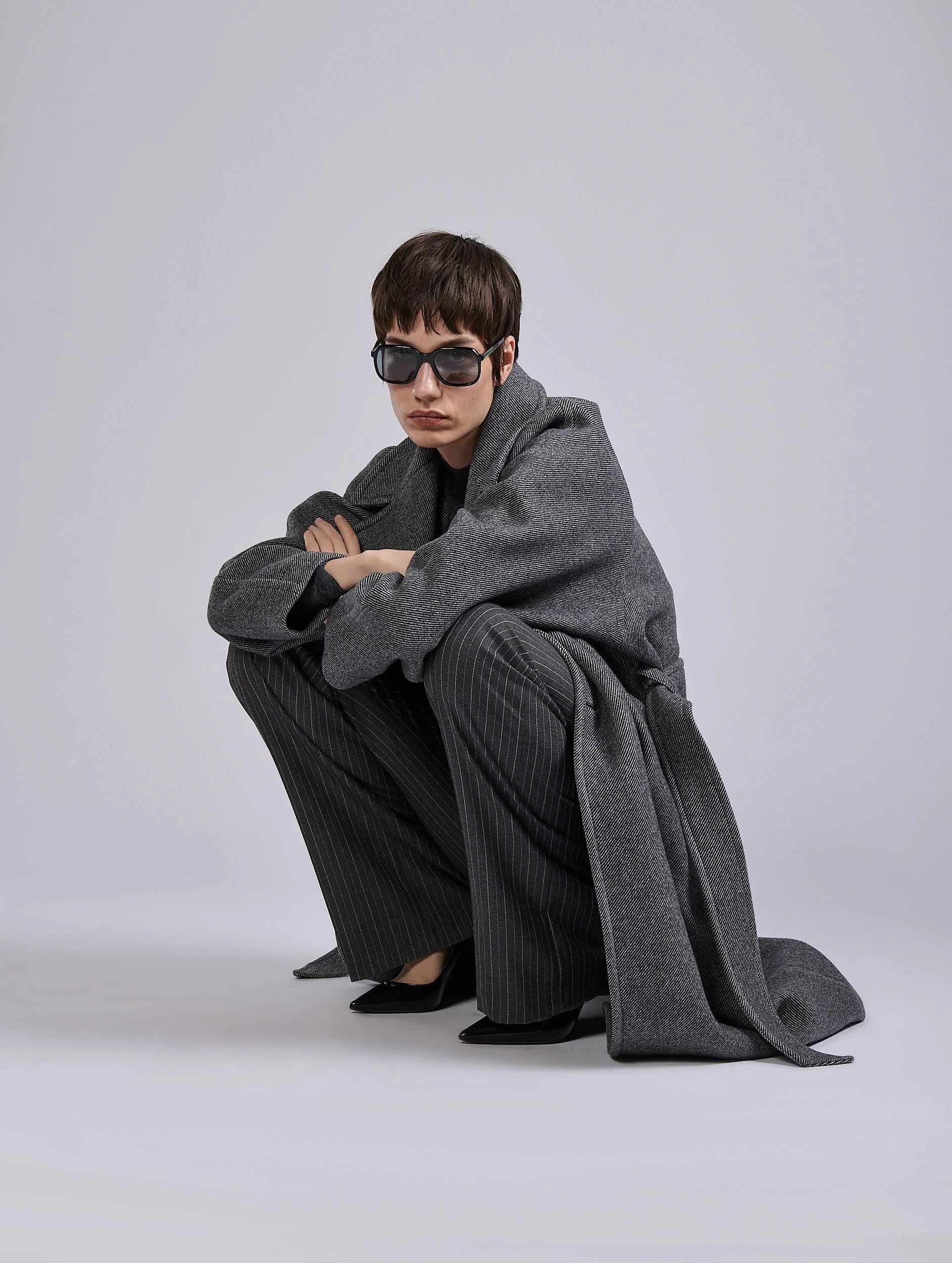 Barbara Bui Coat Grey G1104GAJ_29