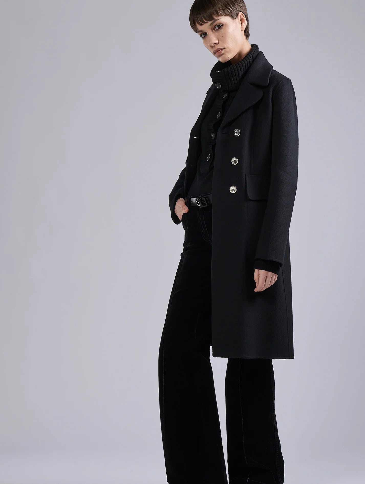 Barbara Bui Long Coat Black