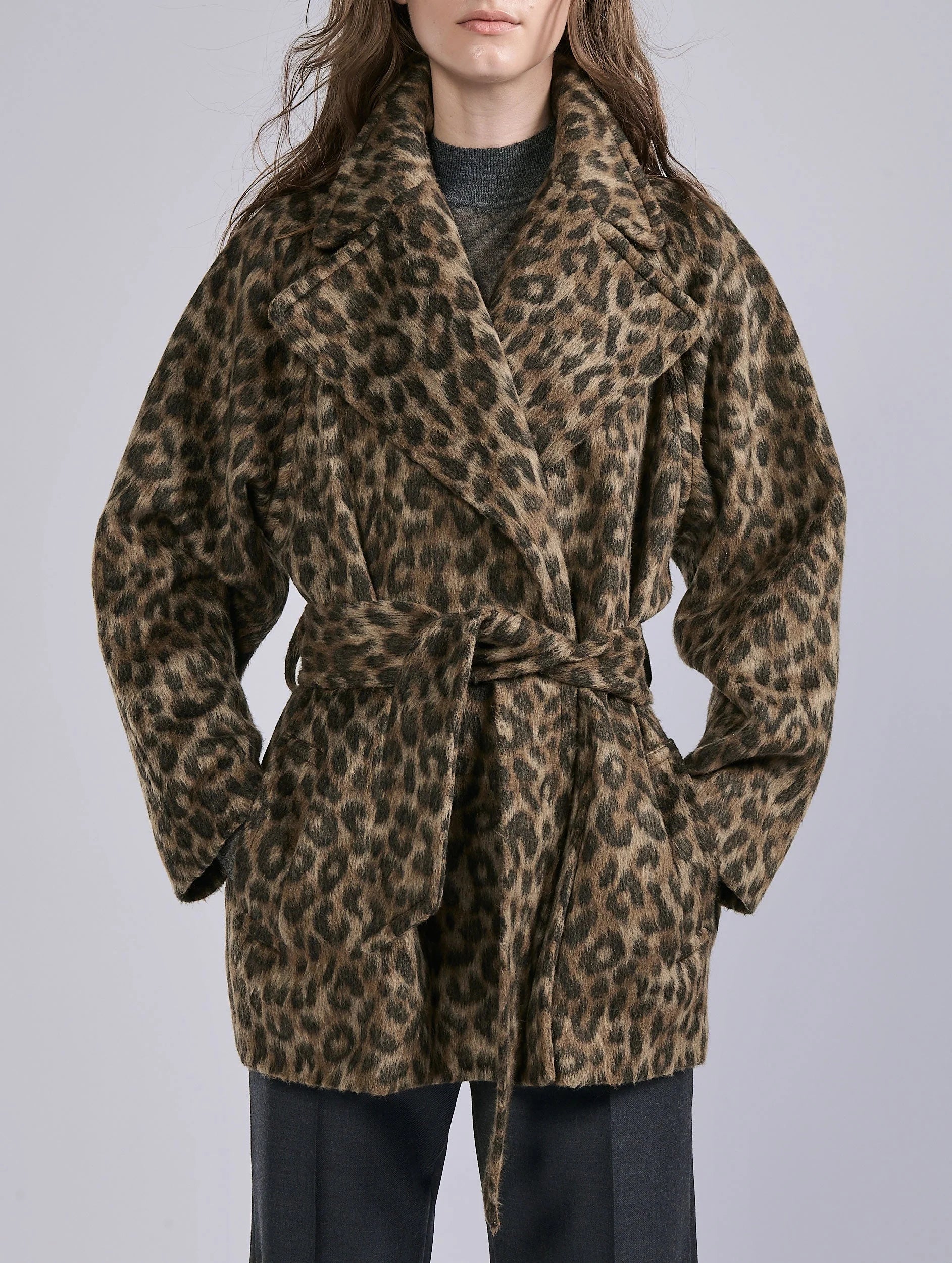 Barbara Bui Leopard Coat G1124GAI_38