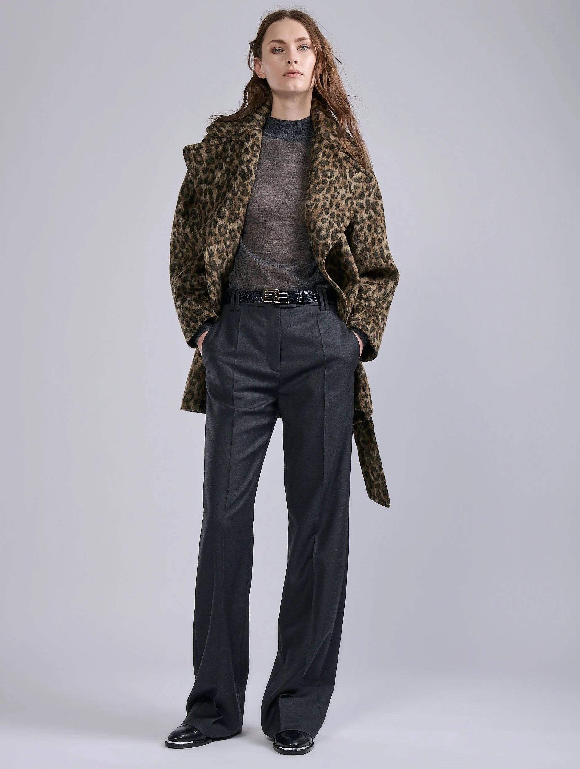 Barbara Bui Leopard Coat G1124GAI_38