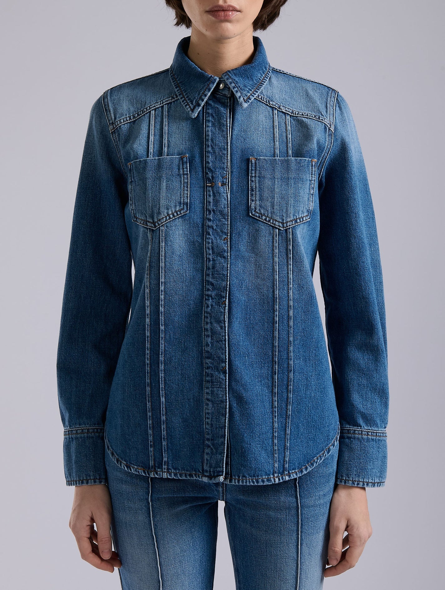 Barbara Bui Denim Shirt Jacket