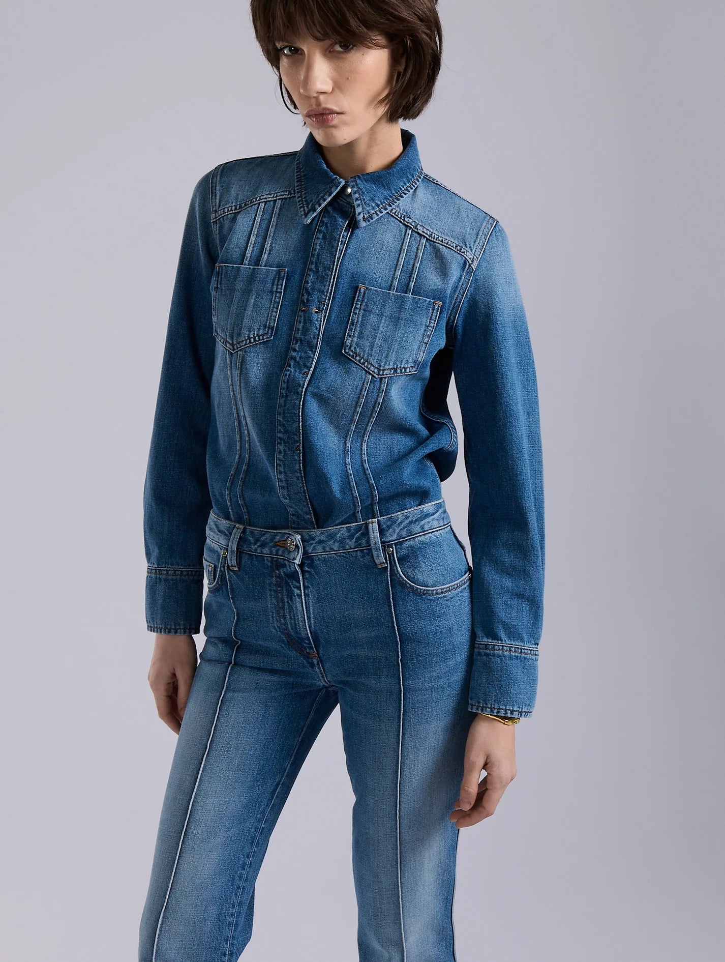 Barbara Bui Denim Shirt Jacket