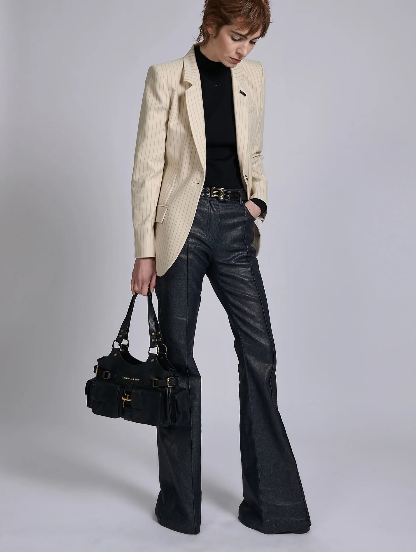 Barbara Bui "BB RE-EDITION" BAG IN BLACK SUEDE