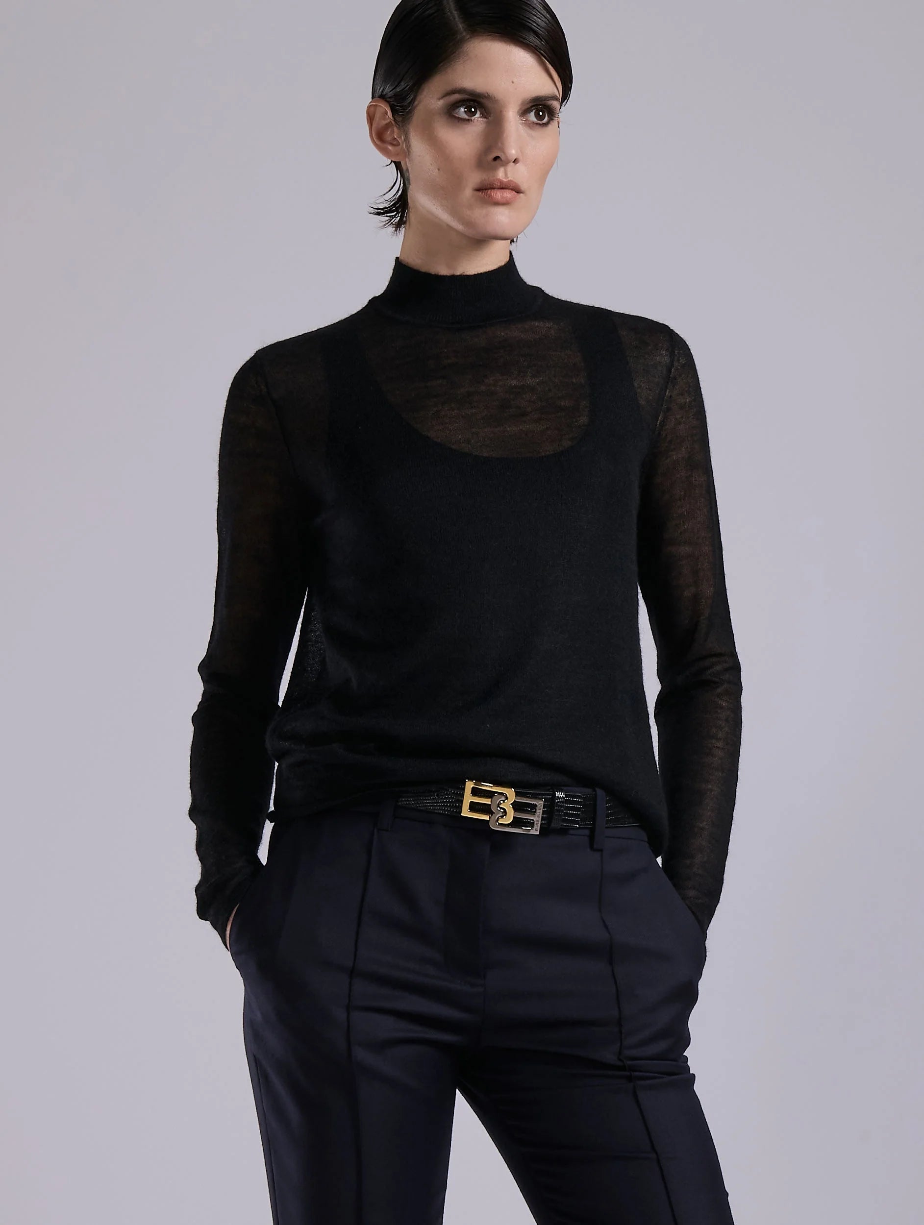 Barbara Bui CASHMERE-TOUCH VOILE SWEATER