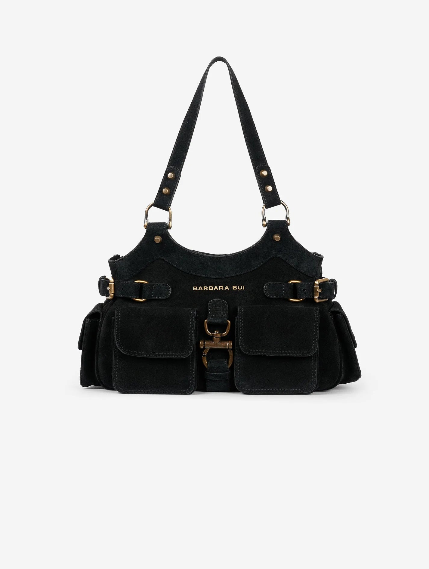 Barbara Bui "BB RE-EDITION" BAG IN BLACK SUEDE