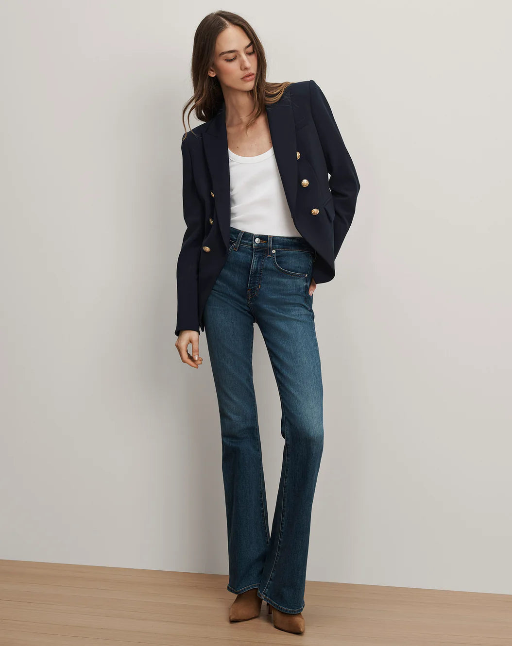 Veronica Beard Miller Dickey Jacket Navy/Gold CORESU0021492