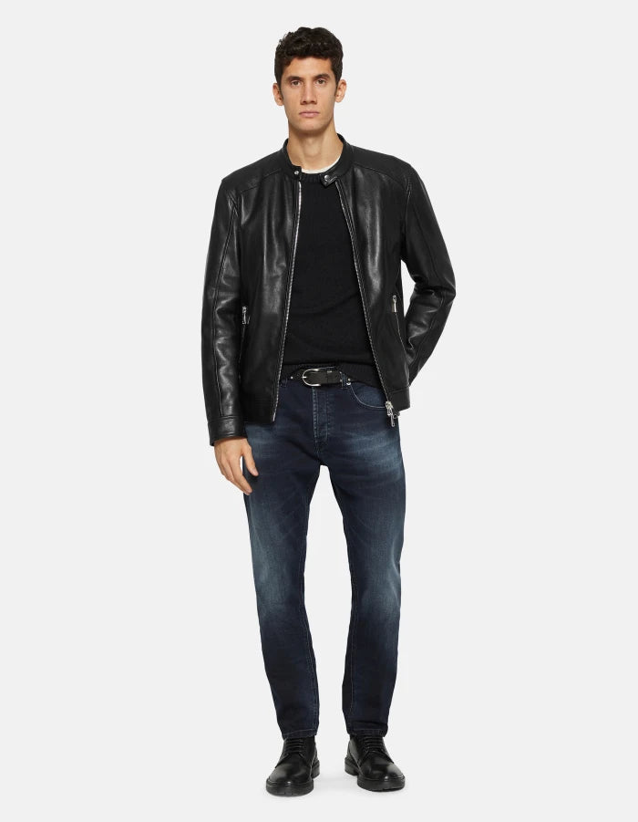 DONDUP Slim-fit biker jacket