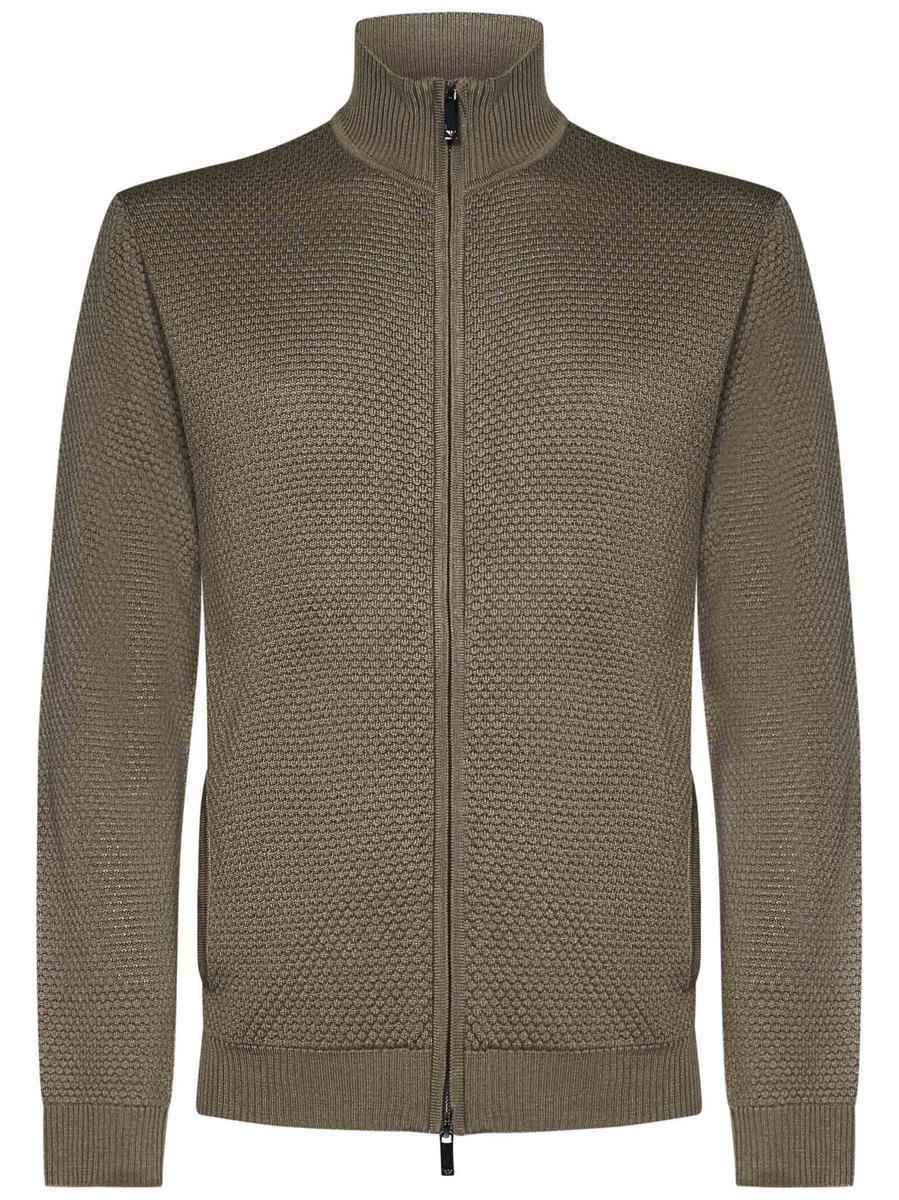 Emporio Armani Cardigan Full-Zip Green