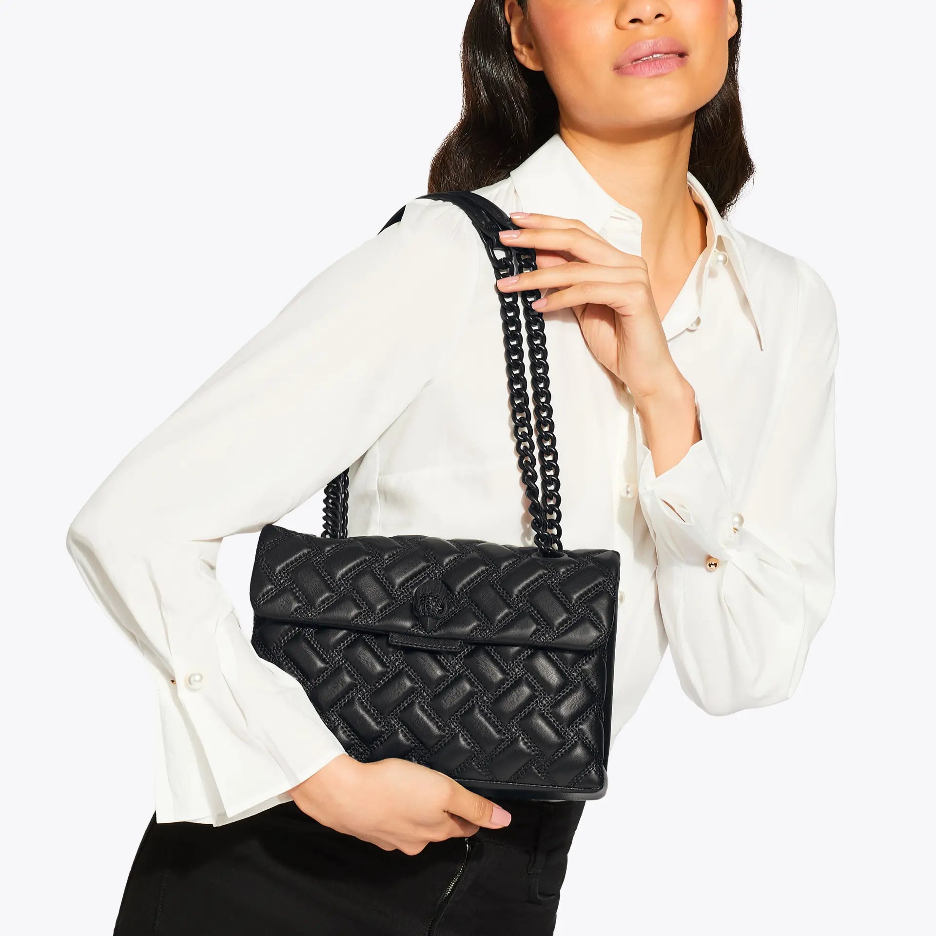 Kurt Geiger Kensington Drench bag leather black