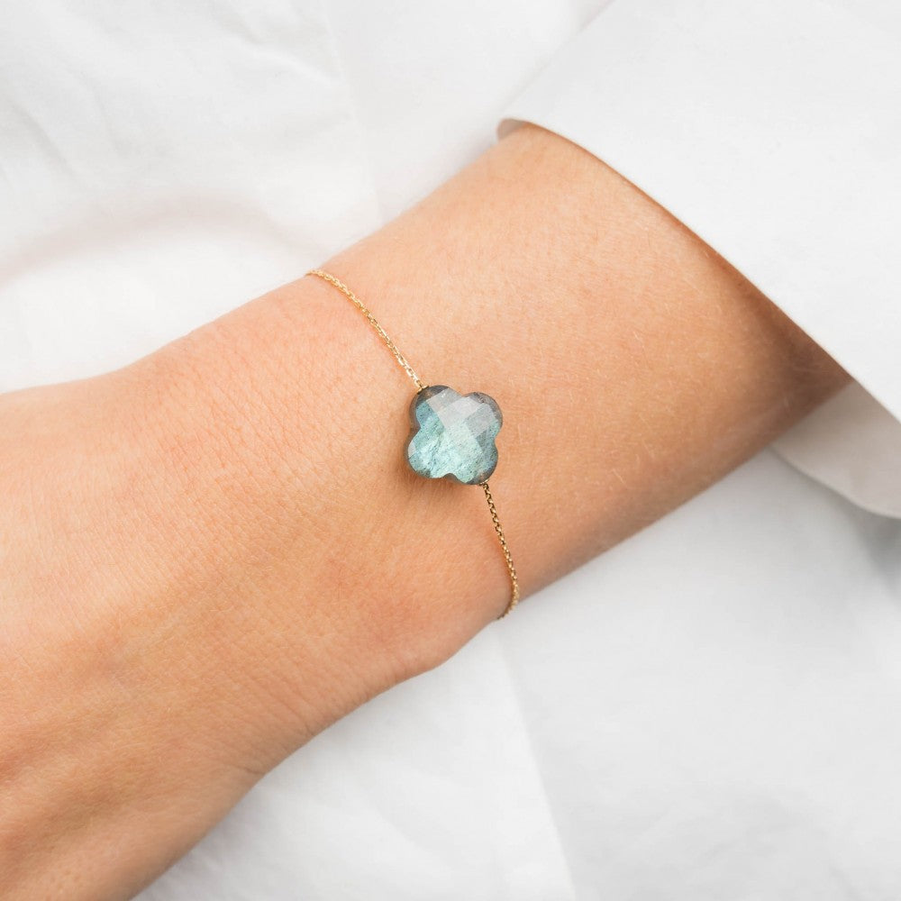 Morganne Bello Labradorite Clover Bracelet