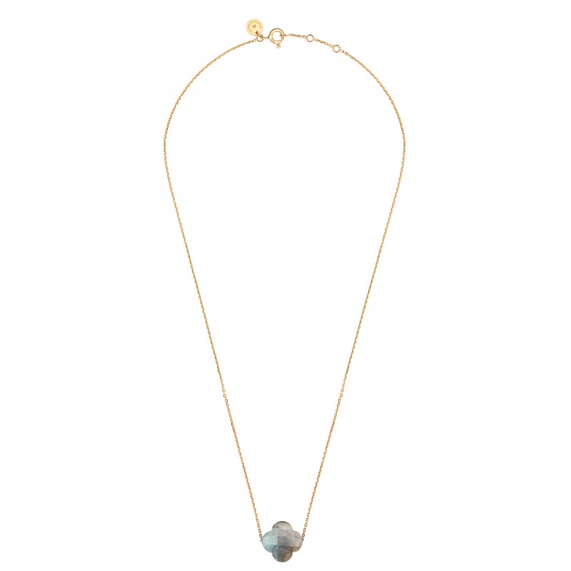 Morganne Bello Labradorite Clover Necklace