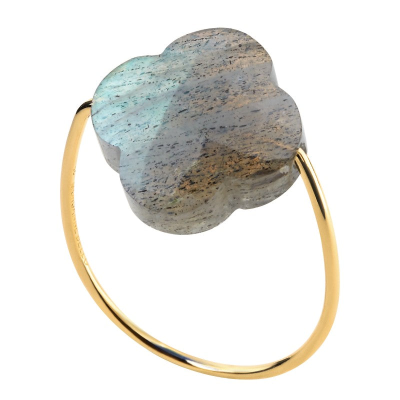 Morganne Bello Labradorite Clover Ring