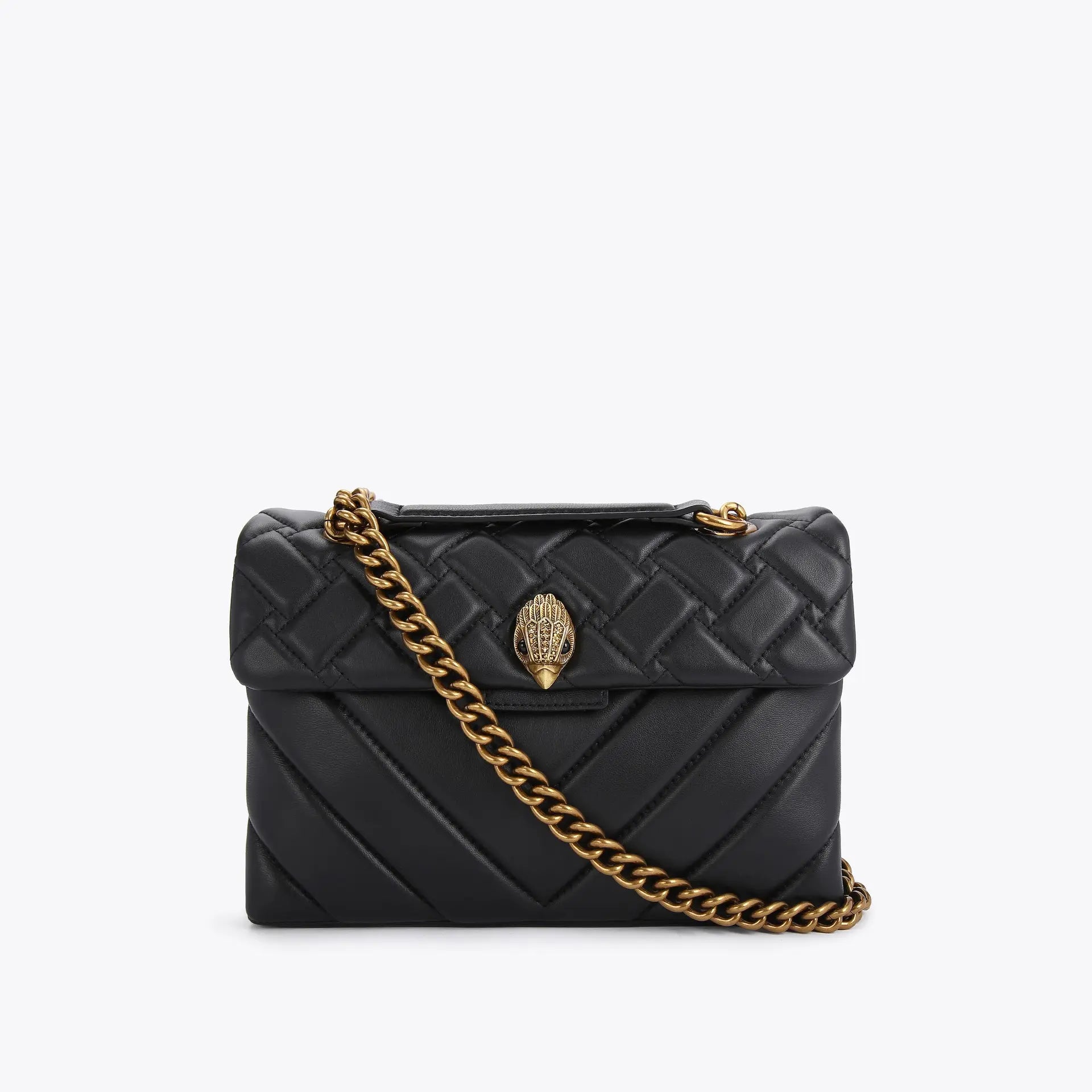 KURT GEIGER leather Kensington X Bag Black Leather