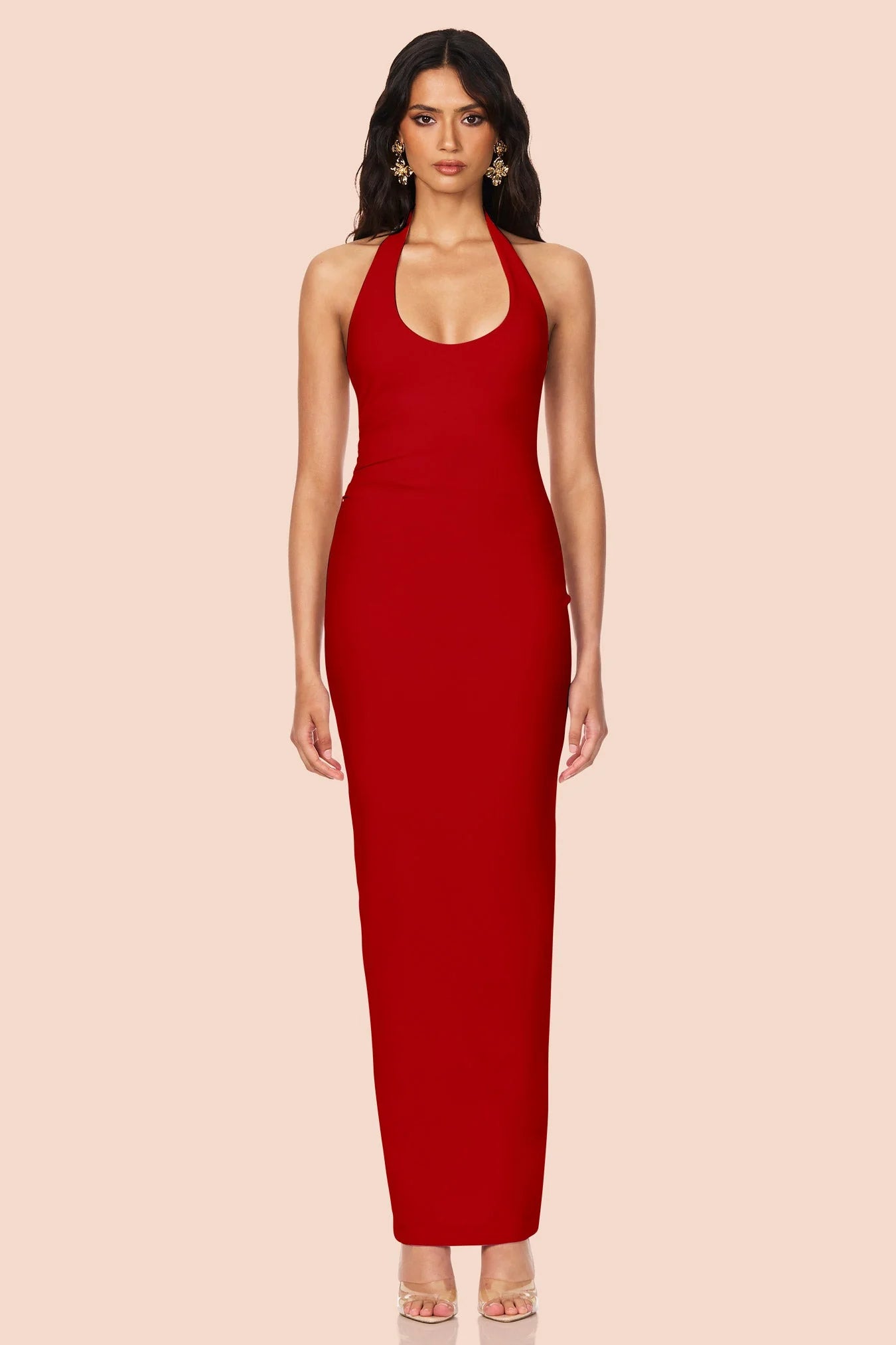 Nookie Natalia Halter Maxi Dress red NOND2409