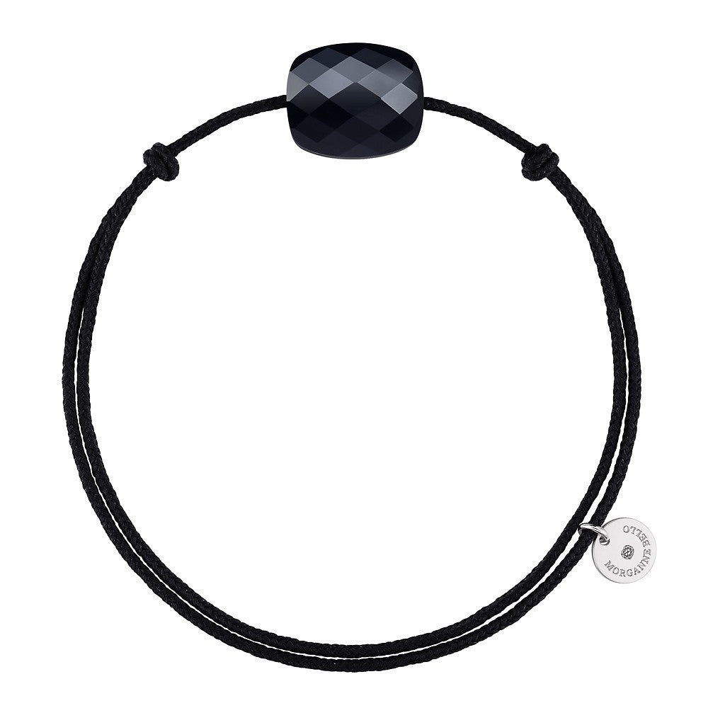 Morganne Bello Onyx Cushion Cord Bracelet