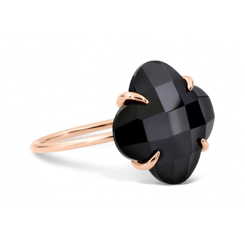 Morganne Bello Onyx Rose Gold Victoria Ring