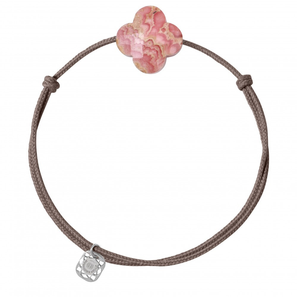 Morganne Bello Rhodochrosite Clover Cord Bracelet