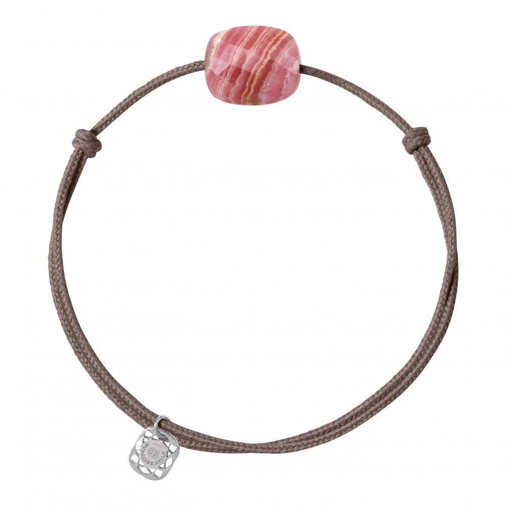 Morganne Bello Rhodochrosite Cushion Cord Bracelet