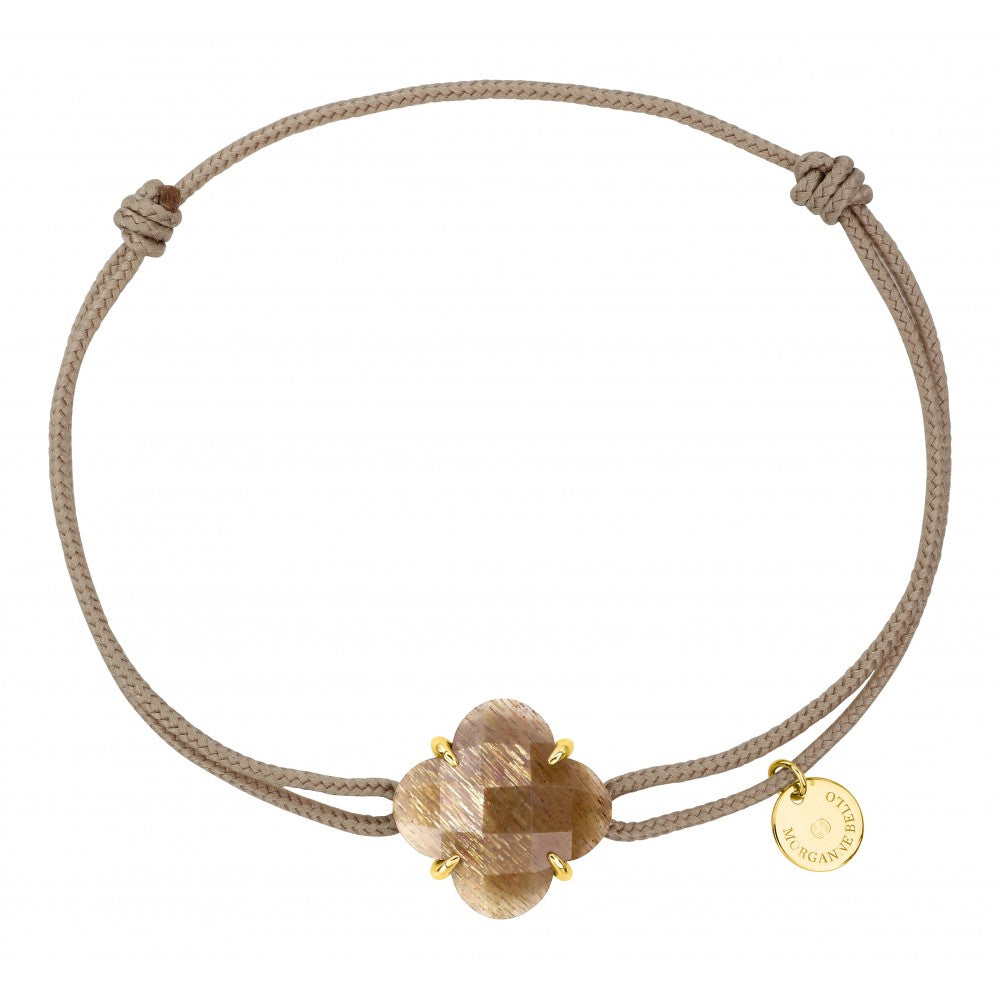 Morganne Bello Sunstone Cord Yellow Gold Victoria Bracelet