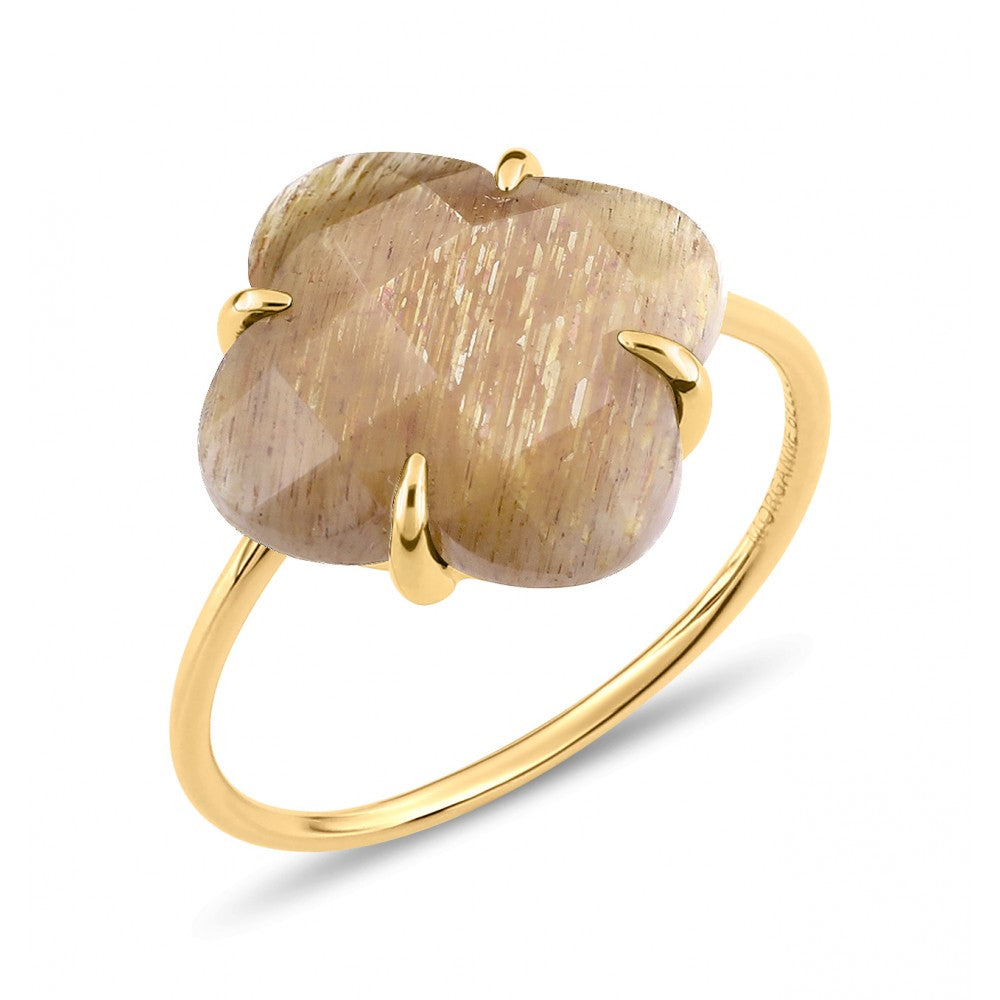 Morganne Bello Sunstone Yellow Gold Victoria Ring