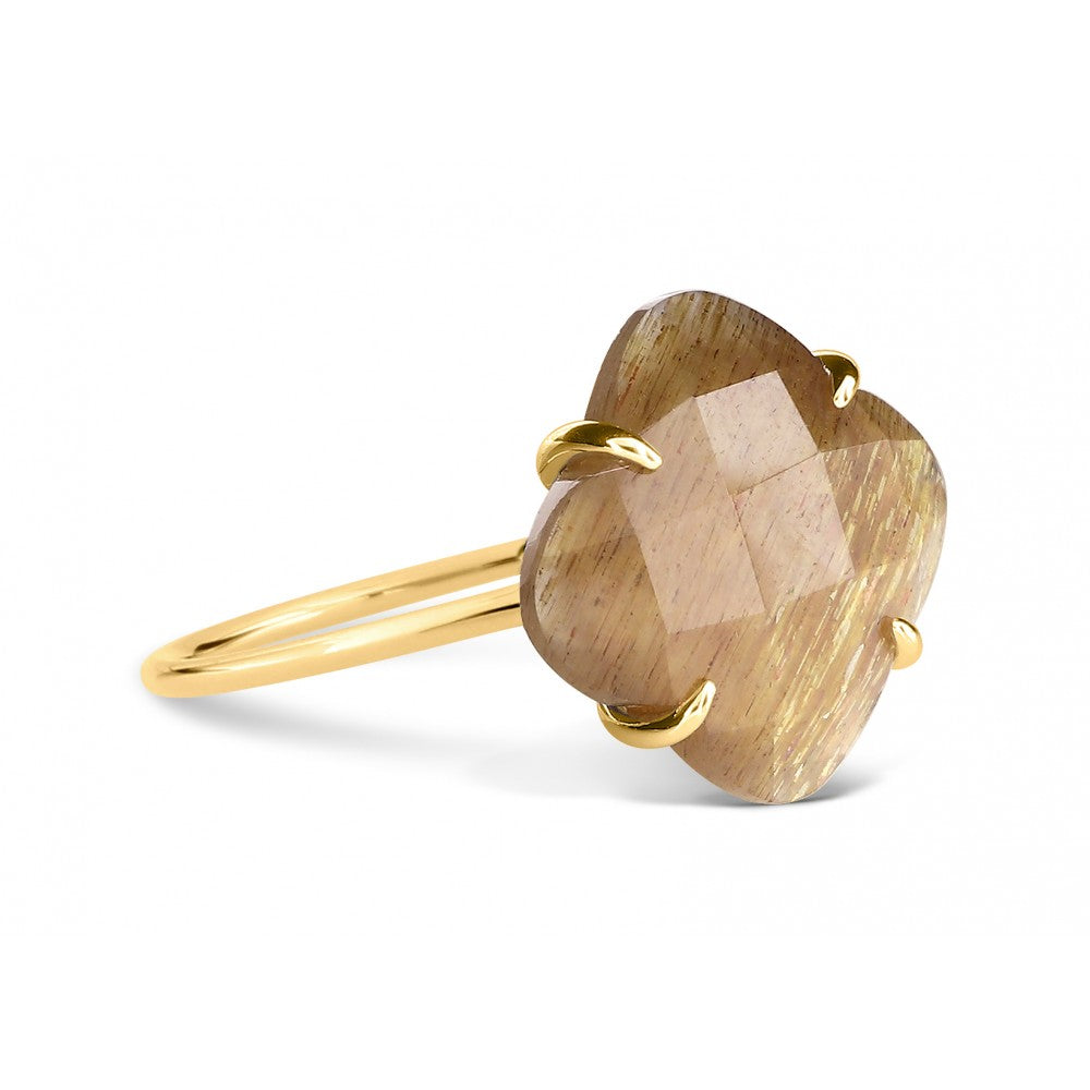 Morganne Bello Sunstone Yellow Gold Victoria Ring