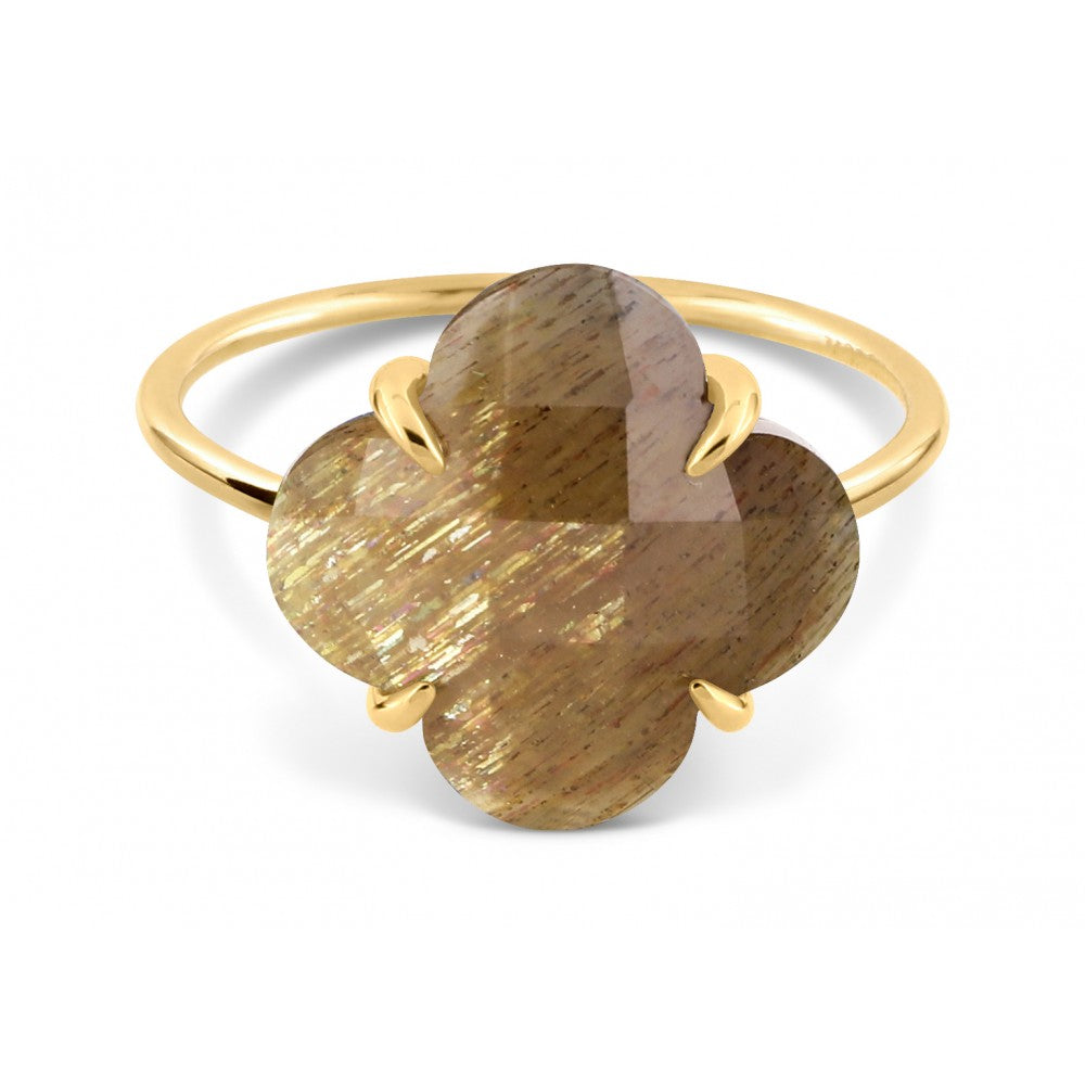 Morganne Bello Sunstone Yellow Gold Victoria Ring